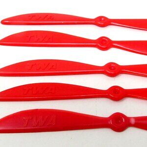 5 TWA Souvenir Propeller Stirrer Red Swizzle Stick Mixed Drink